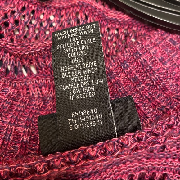 Lane Bryant Womens Shrug Bolero 18/20W Purple Short Sleeve Open Knit Open Front - Picture 4 of 4